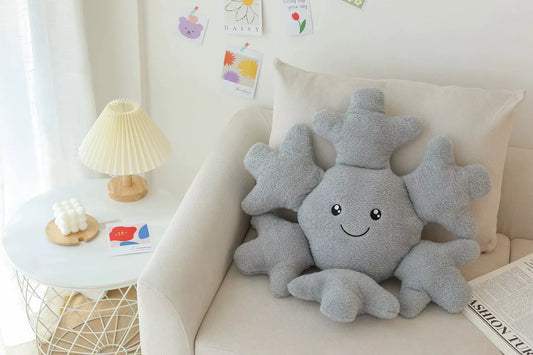 New Creative Funny Plush Snowflake Toys Super Stuffed Snow Vanishing Dolls Kids Sleepy Home Sofa Bed Cushion Nice Gift for Kids