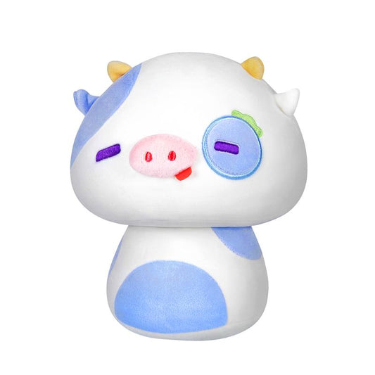 Mewaii Mushroom Plush, Blueberry Cows Plush Soft Plushies Squishy Plush, Cute Blueberry Cows Stuffed Animals Plush Toys Birthday Gifts Halloween Christmas Gift for Girls Boys
