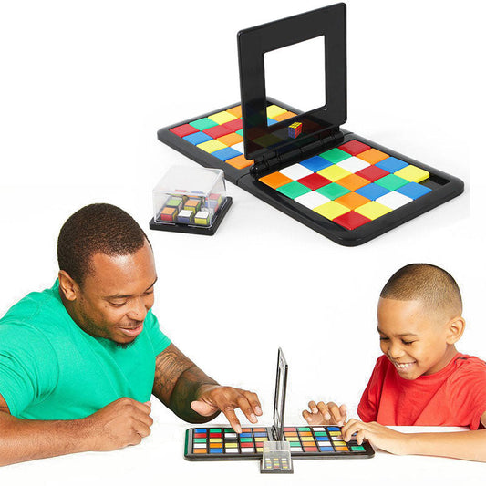 Learning to Stay Focus Color Battle Square Race Game Parent-Child Square Desktop Kids Puzzles Learning Educational Toys Anti Stress Boys Girls Gifts