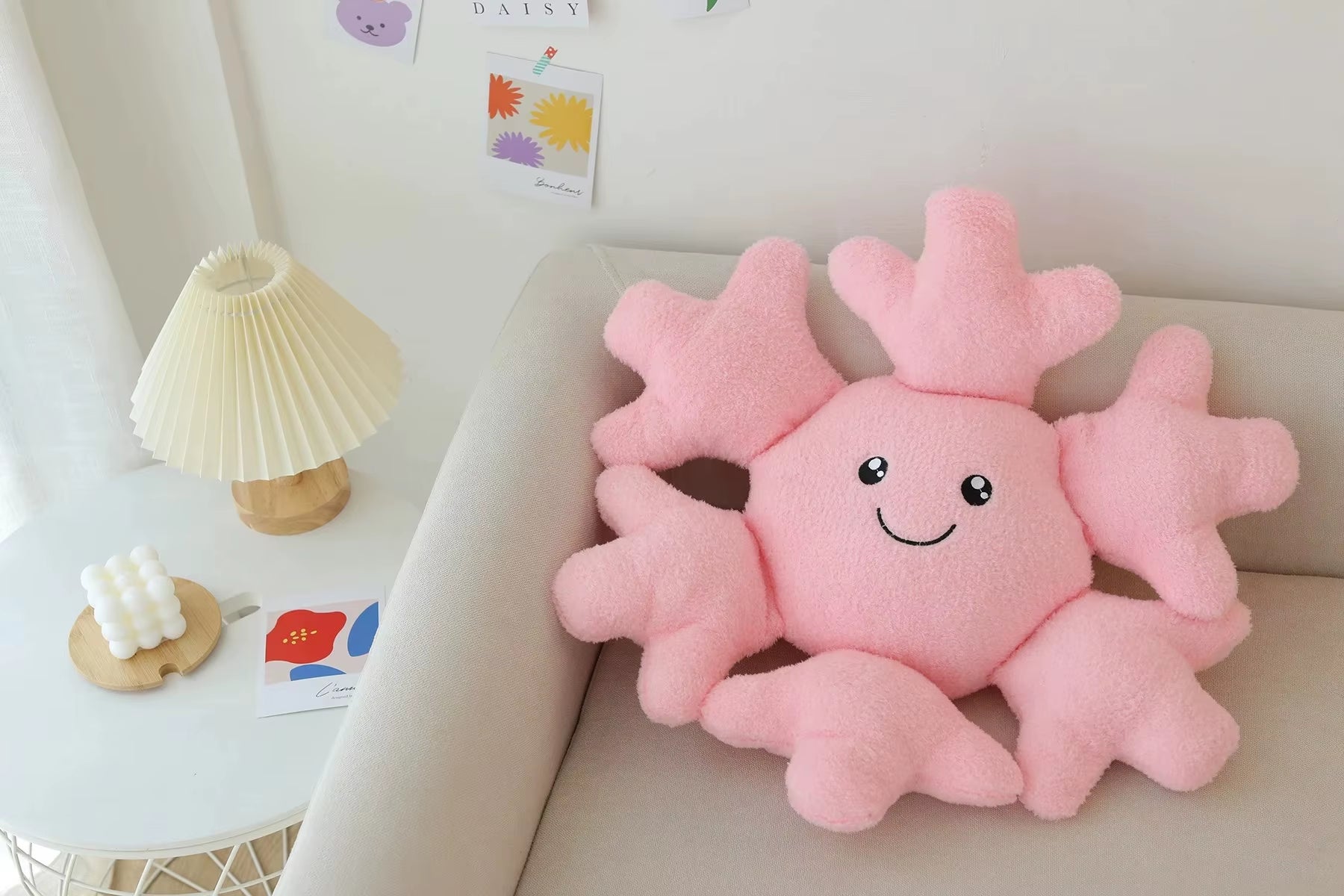 New Creative Funny Plush Snowflake Toys Super Stuffed Snow Vanishing Dolls Kids Sleepy Home Sofa Bed Cushion Nice Gift for Kids