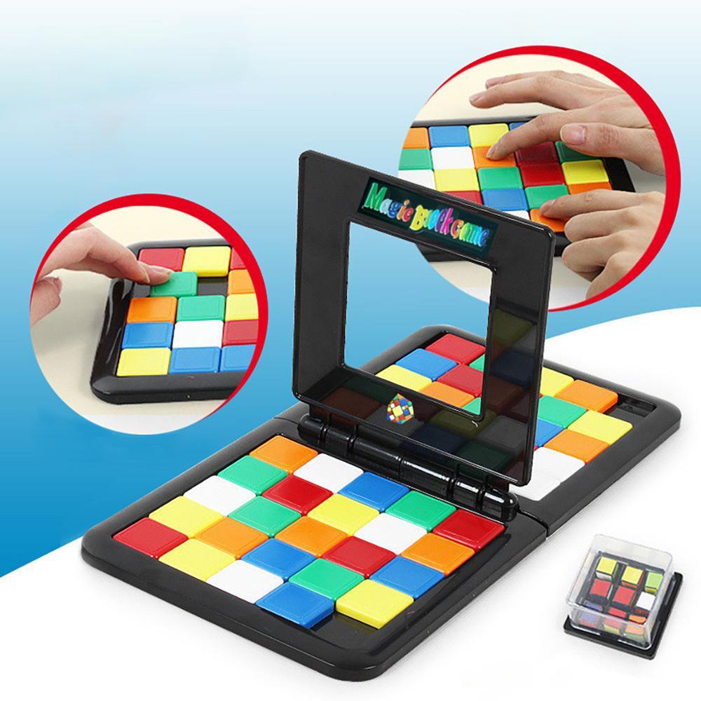 Learning to Stay Focus Color Battle Square Race Game Parent-Child Square Desktop Kids Puzzles Learning Educational Toys Anti Stress Boys Girls Gifts
