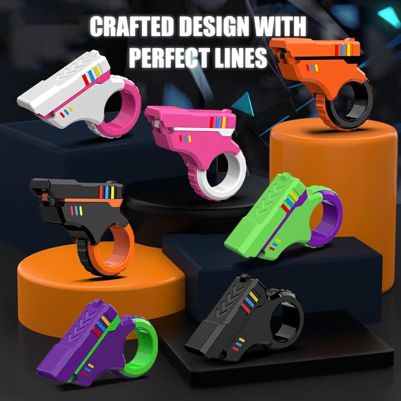 3D Printed Fingertip Gyro - Creative Novelty Stress Relieving Toys, Spinning and Flipping Multi-Functional Stress Relieving