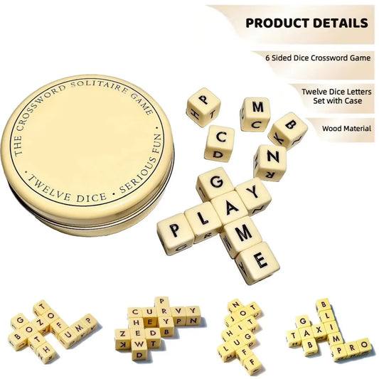 Letters Dice Game, Word Dice, Crossword Solitaire, Christmas Gifts, Meaningful Gift